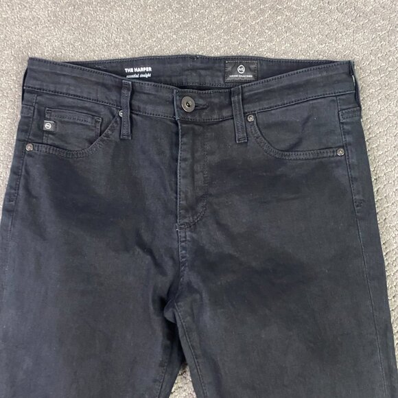 AG Adriano Goldschmied The Harper Essential Straight Jeans Women's 27R Black - Picture 2 of 14
